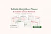 design professional editable weight loss planner and declutter journal workbook