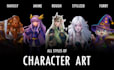 make concept arts and illustration