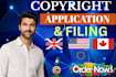 assist, file submit your copyright registration application