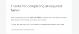 complete your google ads business operations verification