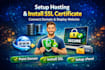 connect domain, setup hosting and install SSL certificate
