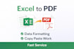 data entry, excel to pdf conversion, data cleaning and formatting
