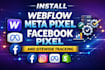 install webflow meta pixel facebook pixel conversion api and sitewide tracking
