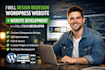 design redesign wordpress website, website development as a full stack developer