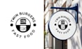 design a modern burger restaurant, pizza restaurant and cafe logo