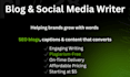 write creative blog posts and social media captions