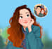 create a hand drawn cartoon couple art