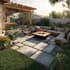 create backyard landscape design rendering
