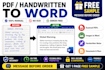 convert pdf, images to word manually