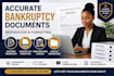 prepare and format bankruptcy documents professionally