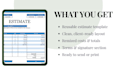 set up a clean, professional estimate template
