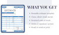 set up a clean, professional estimate template