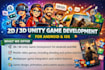 do 2d 3d unity game development android game mobile video games ios shooting