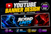 design catchy youtube channel banners