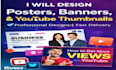 design professional posters banners and youtube thumbnails