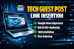 high da tech guest post with google news approved link insertion
