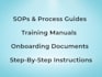 create professional sops and training documentation