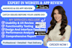 do website review, user testing, usability testing, shopify, app testing, QA