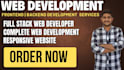do website development as full stack developer, backend, frontend developer