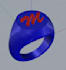 design a fully custom signet ring 3d cad model