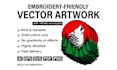 do embroidery patch design vector badge for digitizing