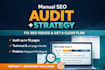 do a manual SEO audit and create a step by step fix plan