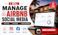 manage airbnb social media setup vacation rental meta ads str leads and bookings