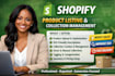 do shopify product listing and collection management using cj autods dsers