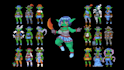 create 2d pixel art character, 8 bit 16 bit pixel sprite sheets pixel game asset