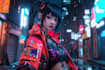 design anime character , cyberpunk character