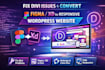 fix divi issue customize divi wordpress website convert figma or xd to wordpress