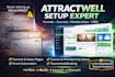 setup attractwell online course membership website wix studio
