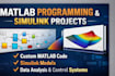 do matlab programming, simulation, and simulink projects