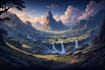 do stunning fantasy landscape, background illustration