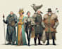 make a dnd character or dnd party art