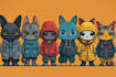 design a unique doodle style nft art, cartoon character
