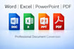 convert handwritten documents into word, excel, powerpoint or PDF