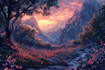 digitally paint fantasy landscape