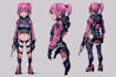 design anime character , cyberpunk character