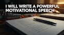 write a motivational speech for students and special events