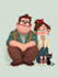 make a disney children cartoon illustration