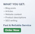 write SEO blog posts and articles fast