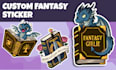 create custom bookish fantasy sticker illustrations