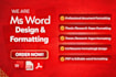 professionally format and design microsoft word documents