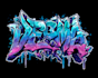 manually design graffiti street art canvas