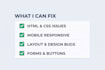 fix HTML CSS bugs and make website fully responsive