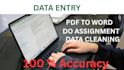 convert PDF to word and data formatting