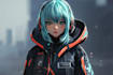 draw superhero cyberpunk character