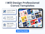 create social media posts , canva templates for your brand