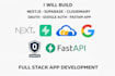 build next js, supabase, cloudinary, oauth, google auth, fastapi app